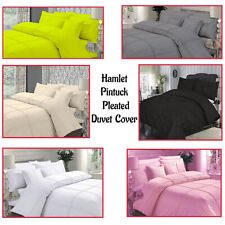 Hamlet Pintuck Pleated Quilt Duvet Cover Bedding Set with Pillowcases All Sizes. for sale  Shipping to South Africa