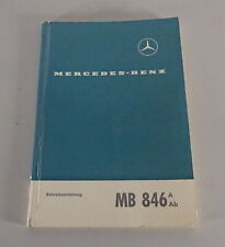 Instrucciones Servicio/Manual Mercedes-Benz Motor MB 846A / Desde Stand 01/ segunda mano  Embacar hacia Argentina