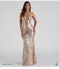 Windsor Liana Formal Sequin Scroll Mermaid Dress. Size XL.  Worn Once for sale  Shipping to South Africa
