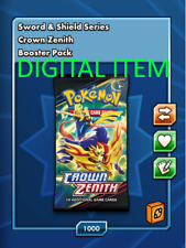 100x Crown Zenith Boosters Pack Código Pokémon JCC Online, ptcgo, enviado al juego segunda mano  Embacar hacia Argentina