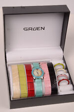 Relógio feminino Gruen pulseiras e molduras intercambiáveis com caixa original comprar usado  Enviando para Brazil