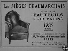 Publicité 1930 sièges d'occasion  Compiègne