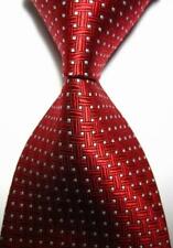Usado, Quente! Padrões Clássicos Vermelho Branco JACQUARD TECIDO 100% Silk Gravata Masculina comprar usado  Enviando para Brazil
