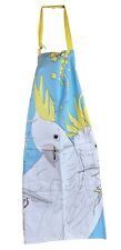 Australian Cockatoo Apron Colourful Cotton Adult 85x65 cm Birds Of Paradise Rare, used for sale  Shipping to South Africa