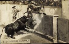 Postal de artista corrida de toros, Rematando en las tablas - 4159707 segunda mano  Embacar hacia Argentina