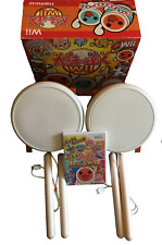 2 Nintendo Wii drum controllers w/ sticks + Base Taiko No Tatsujin + Game Boxed for sale  Shipping to South Africa