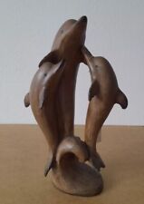 Wooden carved dolphins for sale  Shipping to Ireland