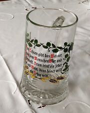 Bierkrug glas geschenk gebraucht kaufen  Parchim-Umland III