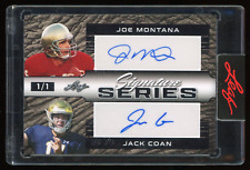 Autógrafo duplo 1/1 ROCK SP Joe Montana Jack Coan autografado 2022 Leaf Signature Series, usado comprar usado  Enviando para Brazil