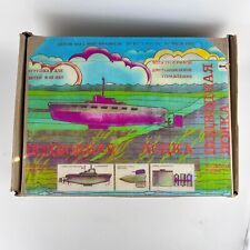 1980 Vintage USSR Kids Toy Submarine Boat Military Toy Battery Remote Control, used for sale  Shipping to South Africa