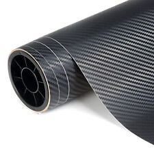 Usado, Adesivo de filme preto 3D fibra de carbono vinil envoltório de carro sem bolhas de ar vários tamanhos - comprar usado  Enviando para Brazil