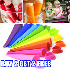 Ice Cream Pop Yogurt Jelly Silicone Push Up Frozen Stick Lolly Maker Mould Tool for sale  UK