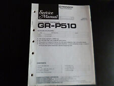 Original Service Manual Schaltplan  Pioneer  GR-P510, usado comprar usado  Enviando para Brazil