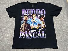 Pedro Pascal Black Rap Tee Style Actor Chilean NARCOS Shirt Large Tultex Fan for sale  Shipping to South Africa