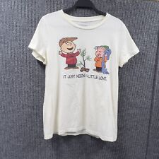 Camiseta masculina PEANUTS exclusiva vintage algodão manga curta pulôver gráfico frontal comprar usado  Enviando para Brazil