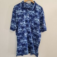Camisa polo Peter Millar Summer Comfort para hombre XL azul floral cámper Aloha por todas partes segunda mano  Embacar hacia Argentina