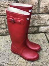Ladies Red Hunter Wellies Size UK 5 Festival Attire. Fashion Great Condition, used for sale  Shipping to South Africa