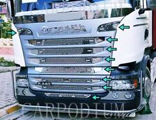 Usado, Grelha frontal cromada 9 peças aço inoxidável 2009-2016 para Scania R series R400 R440 comprar usado  Enviando para Brazil