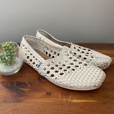 TOMS Crema Tejido Crochet Estilo Boho Clásico Zapatos Sin Cordones Mujer 7,5 segunda mano  Embacar hacia Argentina