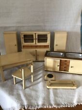 Juego de muebles de cocina de madera vintage Crailsheimer de 8 piezas armarios de tocador segunda mano  Embacar hacia Argentina