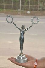 Old Metal Handcrafted Lady With Garland Figurine for sale  Shipping to South Africa