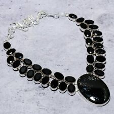 Nuummite, Spinel Gemstone Handmade 925 Sterling Silver Jewelry Necklace 18" g358 for sale  Shipping to South Africa