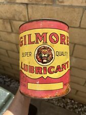 Lata de aceite de motor Gilmore lata de aceite gráfica rara lata de lubricante Gilmore Red Lion rara segunda mano  Embacar hacia Argentina