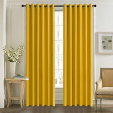 ROOEE Insulated Heavy Thick Blackout Curtains Eyelet Ring Top Pair with Tie Back for sale  Shipping to South Africa