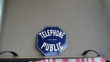ancienne plaque émaillé téléphone  public d'occasion  Schiltigheim