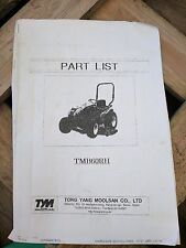 Tym parts manual for sale  GRANTHAM