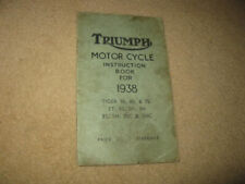 Triumph motorcycle instruction for sale  WOTTON-UNDER-EDGE
