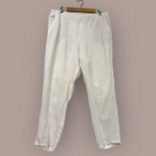 Pantalones de lino J. Jill Love talla grande blanco marfil verano chic $89 segunda mano  Embacar hacia Argentina
