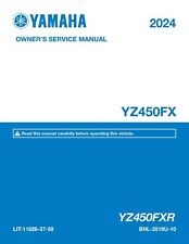 Yamaha Service Workshop Shop Manual Book 2024 YZ450FX, used for sale  Shipping to South Africa