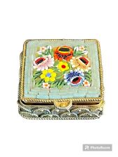 vintage italian filigree micro mosaic pill box for sale  Shipping to South Africa