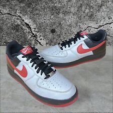 2008 Nike Air Force 1 One Gray Black Red Low Basketball Shoes 315122-062 Size 10 for sale  Shipping to South Africa