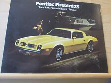 0401x 1975 Pontiac Firebird sales brochure, used for sale  Shipping to South Africa