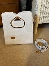 Ostrich white handbag for sale  LONDON