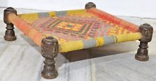 Antiguo taburete de madera de piso cuadrado tejido pequeño original artesanía antigua segunda mano  Embacar hacia Argentina