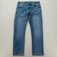 Jeans masculino Lazer slim fit jeans stretch cintura média bolsos retos azul 33x29,5, usado comprar usado  Enviando para Brazil