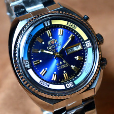 Relógio japonês Orient KING DIVER relógio automático KD 21 JEWELS mostrador azul original  comprar usado  Enviando para Brazil