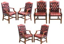 Armchairs red leather for sale  Austin