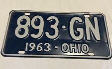 1963 ohio plate for sale  Shipping to Ireland