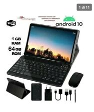 Tablet PC10'1 pollici ANDROID 10 4GB-64GB-8CORE +MOUSE+TASTIERA+CUSTODIA, usato usato  Massa Di Somma