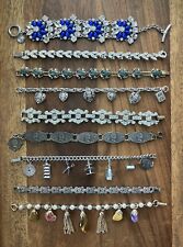 60+ pc lot AB crystal necklaces bracelets earrings vintage mod estate jewelry for sale  Shipping to South Africa