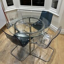 ikea glass table chairs for sale  HARROW