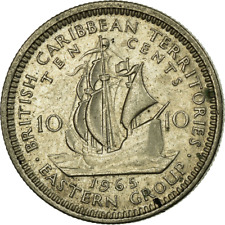 Moneda de 10 centavos de los Estados del Caribe Oriental | envío trasero dorado | 1955 - 1965 segunda mano  Embacar hacia Mexico