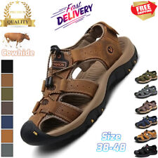 Men leather sandals for sale  Shipping to Ireland