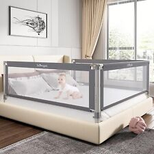 Toddler Bed Rail Guard - Adjustable Height, Queen/Full, Safe, Grey, 1-Side for sale  Shipping to South Africa