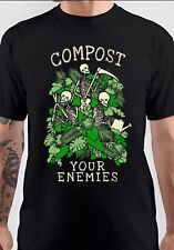 Nueva con etiquetas Camiseta Unisex Compost Your Enemies Divertida Jardinería Gótica Esqueleto , usado segunda mano  Embacar hacia Argentina