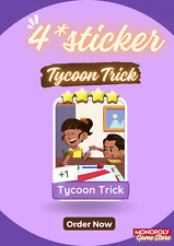 Monopoly Go 4 star Sticker/Card -  Tycoon Trick 2nd Album for sale  Shipping to South Africa